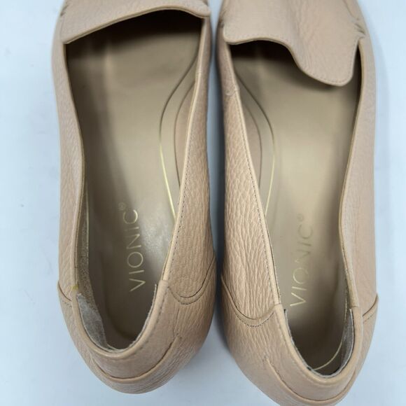 Vionic Noah Flats Womens 9.5 Tan Slip-On Pointed Toe Tumbled Leather - Picture 10 of 11